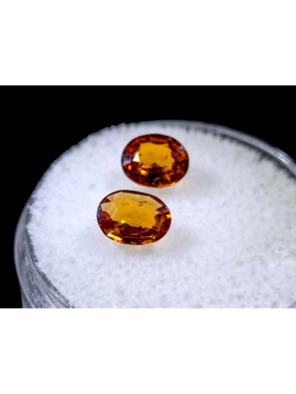 2 Piece Set Genuine Spessartite Garnet Oval Cut 1.48 Carats Loose Gemstone